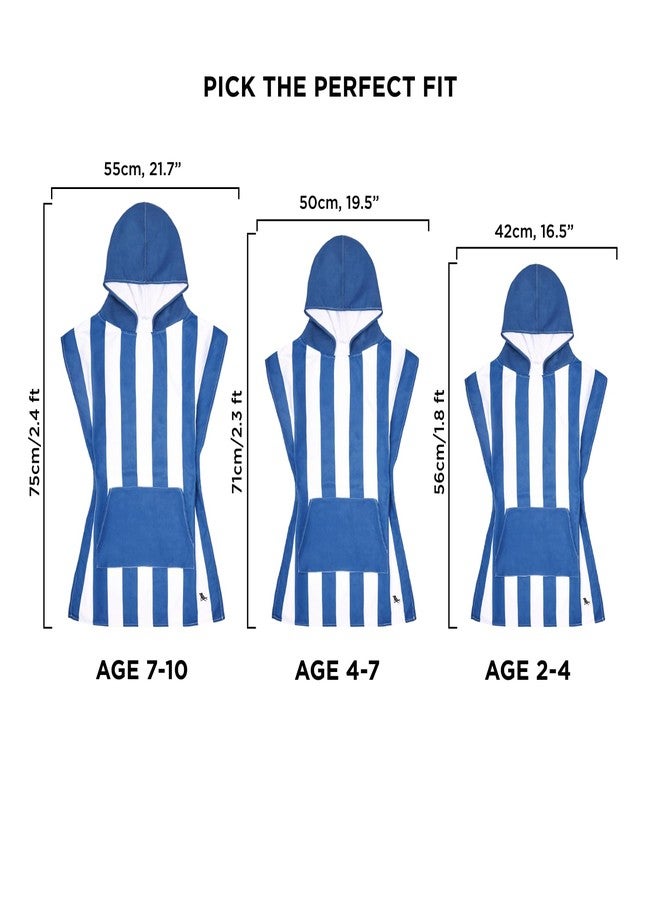 Dock & Bay Poncho with Hood - for Kids - Super Absorbent, Quick Dry - Includes Bag - Cabana - Whitsunday Blue, Medium (Age 7-10) - Image 4